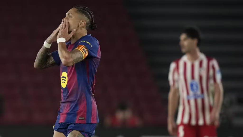 Barcelona 3 x 0 Atlético Madrid.