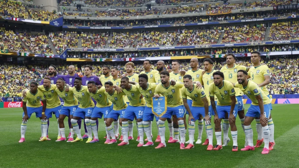 Seleção Brasileira antes da partida contra o Japão • Rafael Ribeiro/CBF